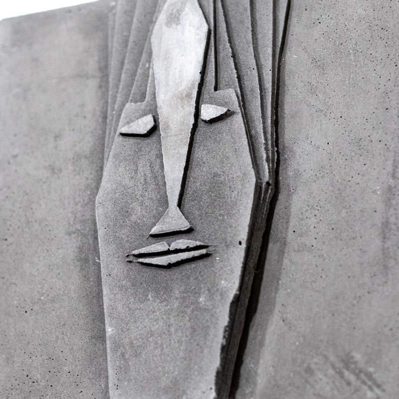 OBAI Concrete beton workshop - beton kép - törzsi arc